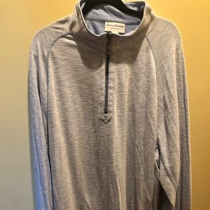 Tommy Bahama 1/4 zip Pull-Over Jersey Blue New Gorgeous
